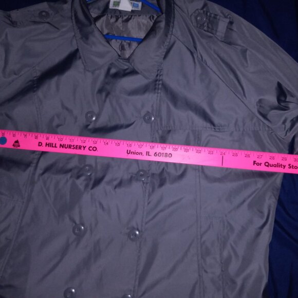 Women's Weather Solution Gray Grey Raincoat Trench coat 30W 4X/5X Plus Size - Picture 5 of 7